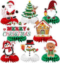 JULMELON 8 Pcs Christmas Table Decorations, 3D Xmas Honeycomb Centerpiece by JULMELON