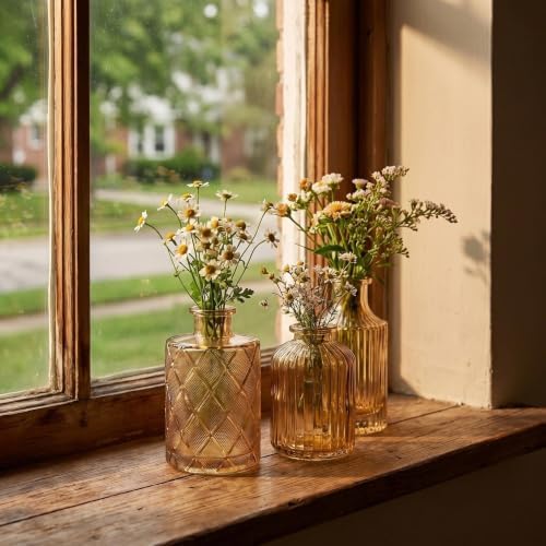 Mini Bud Vases As Wedding Centerpieces for Tables,Clear Bud Vases for Flowers,Small Flower Vases Suitable for Birthday Party,Anniversary,Wedding Reception,Baby Shower (Gold, 12PCS) - Image 5