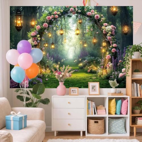 10x8ft Purple Flower Wedding Photography Backdrop Lavender Floral Wedding Bridal Photography Backdrop Anniversary Birthday Baby Shower Girl Party Banner Photo Booth Props Background Wall Decor - Image 4