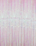 GOER 3.2 ft x 9.8 ft Metallic Tinsel Foil Fringe Curtains Party Photo Backdrop Party Streamers for Birthday,Graduation,New Year Eve Decorations Wedding Decor (1 Pack,Multicolor) by GOER