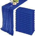 35x72 Inch Royal Blue Cheesecloth Table Runner Wedding Birthday Decor by Fivenl