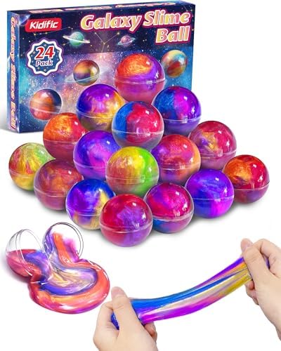 24 Pack Galaxy Slime Party Favors Classroom Prizes for Kids Teens 4-8, 8-12 by Unknown