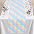 Disco Party Decorations - Iridescent Glitter Disco Table Runner by OHOME