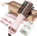 Dual Voltage Travel Size Hot Air Brush Dryer & Styler for European Travel by HairTrends