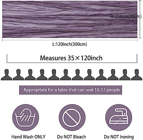 35x120 Inch Grape Cheesecloth Table Runner Wedding Birthday Party Decor - Image 2