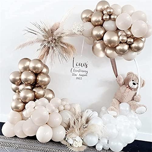 60Pcs Champagne Gold White Balloons for Birthday Engagement Party Decor - Image 4