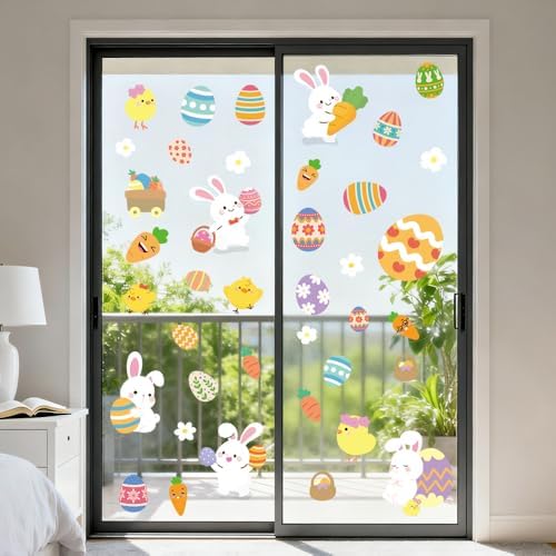 Valentines Day Window Clings for Valentines Decorations, Reusable Static Shamrock Window Clings for St Patricks Day Decorations, Easter Decor for Home, Bathroom and Office - Image 4