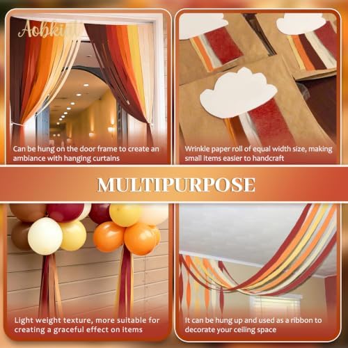 AOBKIAT Fall Thanksgiving Streamers Party Decorations,5 Rolls - Image 5