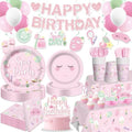 205Pcs Spa Birthday Party Supplies for Girls Tableware Set, 25 Serves by Unknown