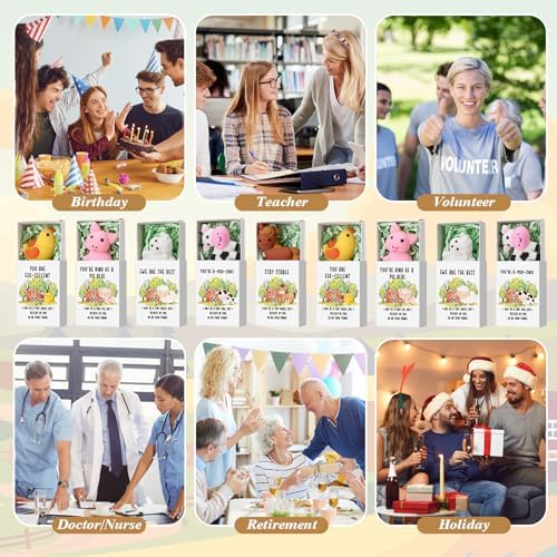 25 Sets Positive Gifts Farm Animal Birthday Party Favors with Support Boxes - Image 6