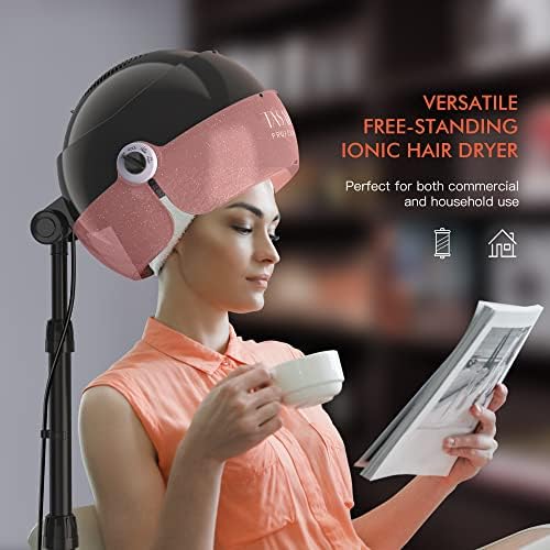 TASALON Ionic Hooded Hair Dryer, 1875W Hooded Hair Dryer for Home, Pink - Image 6