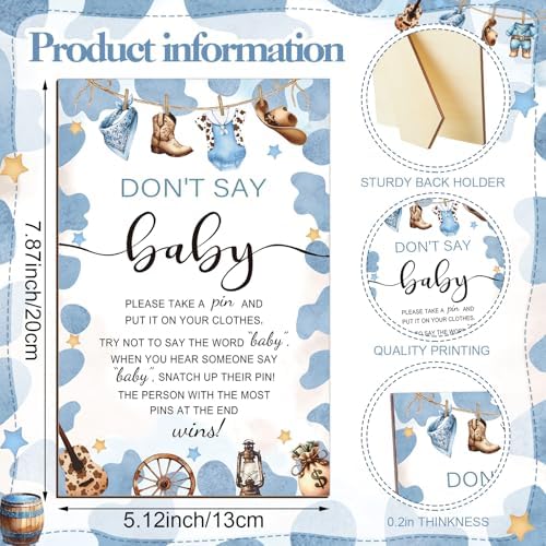 Patelai 321 Pcs Cowboy Baby Shower Decorations Retro Western Games Supplies - Image 3