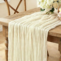 3Pcs Beige Table Runner, 10FT Rustic Cheesecloth Table Runner 35*120inch Boho Beige Runner for Wedding Bridal Shower Baby Shower Table Centerpiece Decorations by Miucat