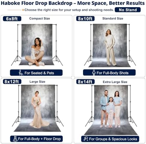 Abstract Photography Backdrop for Photoshoot 6x8ft,Grey,No Stand - Image 3