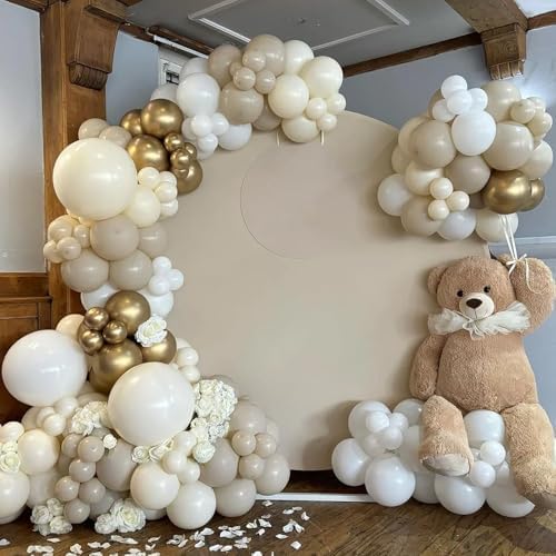 Voircoloria 130pcs Ivory White Balloons Garland Arch Kit, 18 12 10 5 Inch - Image 5
