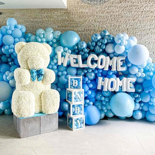 PartyWoo Pearl Light Blue Balloons 50pcs Baby Pastel Blue Color 12 Inch - Image 5