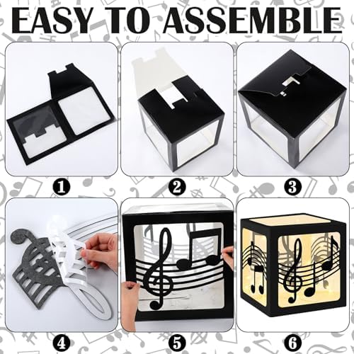 Novabright 6 Sets Music Party Decoration Large Boxes with Light Strings - Image 6