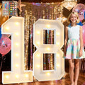 Ledido 4FT Marquee Light Up Numbers 18, 34 Colors Changing Marquee Numbers 4 Feet Tall with Remote, Big 18th Birthday Number, Large Lighted Number for Anniversary Graduation Birthday Party Decoration by Ledido