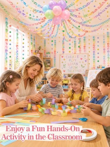 MEWTOGO Paper Chain Garland Kit for Birthday Party Decorations - Image 6