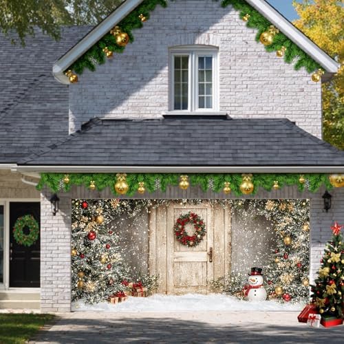 HOMETITUTE Christmas Entryway Garage Door Cover Banner 13x6ft Canvas - Image 6