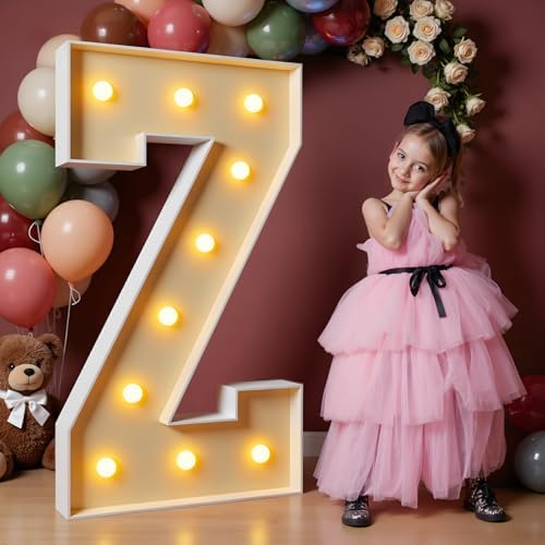 imprsv 4FT Marquee Letters, Large Light Up Letters Z Sign for Party Decor by Letsmakeitimpressive