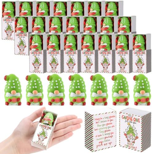 36 Sets Christmas Positive Gifts Gnome Party Favors with Boxes by Wettarn