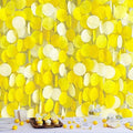 205 Ft Yellow White Party Decorations Gradient Yellow Big Circle Dots Backdrop Streamer Ombre Yellow Tissue Paper Polka Dot Hanging Garland for Birthday Bee Sunflower Lemon Party Supplies by pinkblume