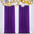 Poise3EHome Purple Sequin Backdrop Curtains,2 Panels 2FTx8FT Glitter Background for Halloween Birthday Party Wedding Christmas Thanksgiving Holiday Decor by Poise3EHome