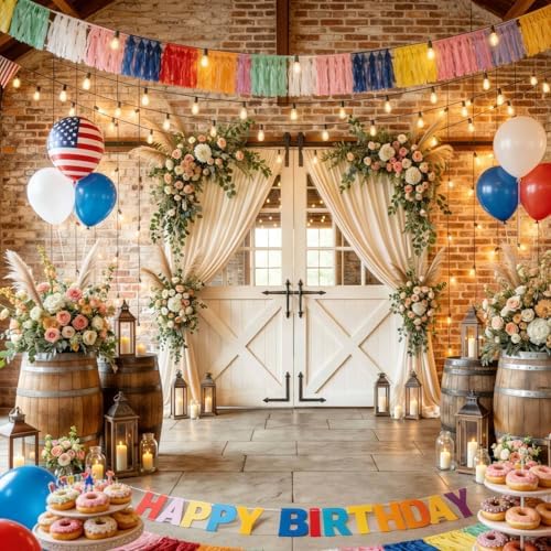 6X6Ft Country Wedding Photography Backdrop Brick Stone Wall Backdrop Photography Country Farmhouse Barn Door Floral Birthday Baby Shower Wedding Bridal Party Banner Photo Booth Props Background - Image 4