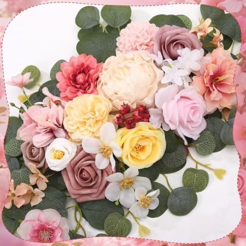 2 Pcs Wedding Arch Decorations, Colorful Arch Flowers Swag - Image 3