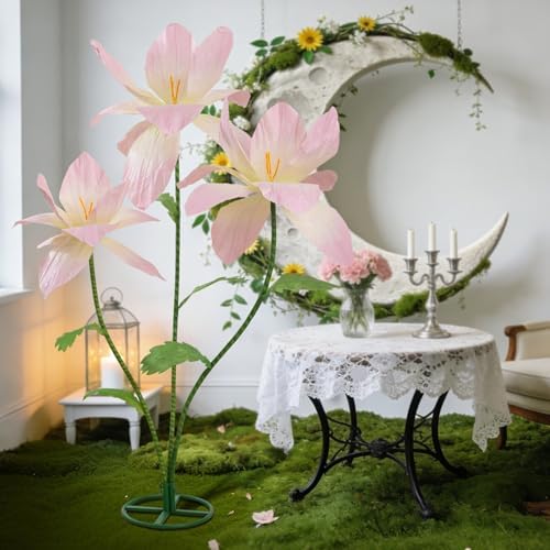 5.6 Ft Large Paper Flowers Gradation Pink by GIANTFLOWERS