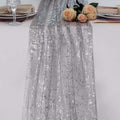 Snowkingdom 10Pcs 10Ft Grey Silver Gauze Sheer Table Runner by Snowkingdom