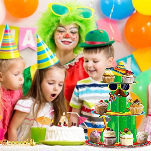 BenLouis 3Tier Fiesta Cupcake Stand Birthday Party Decorations - Image 5