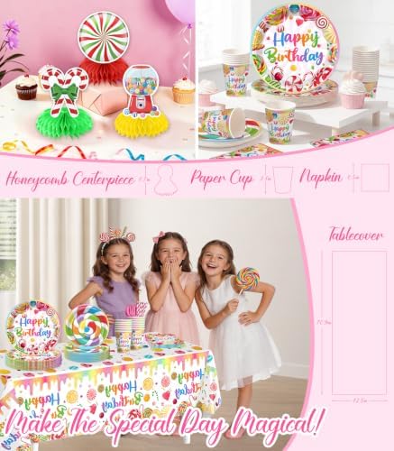 Cocomigo 281 Pcs Candyland Party Decorations, All-in-1 Party Set Serves 25 - Image 4