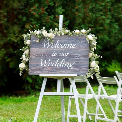 Der Rose 4Pcs 6.5FT Fake Floral Greenery Garland for Backdrop Wedding Decor - Image 3