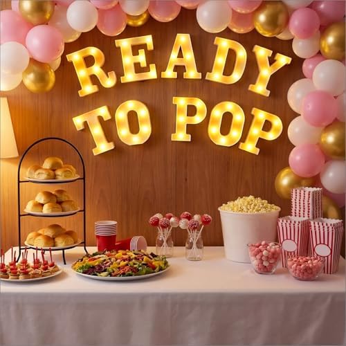Honoson 10 Pcs Ready to Pop LED Sign Baby Shower Party Decorations by Honoson