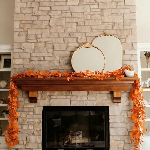 CQURE 12 Pack 84Ft Eucalyptus Garland,Artificial Eucalyptus Willow Leaves Table Greenery Garland Wreath Vines for Wedding Party Table Fireplace Bedroom Wall Room Decor - Image 7