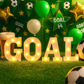 Honoson 4 Pcs Soccer Party Decorations Goal LED Lights Sign Table Decor by Honoson