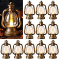 Ferraycle 12 Pcs Mini Lanterns 6 Inch Bronze Gold Lamp Table Centerpieces by Ferraycle