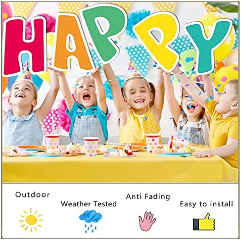 Fanboxk Happy Birthday Yard Signs with Stakes,Birthday Outdoor Lawn Signs - Image 4