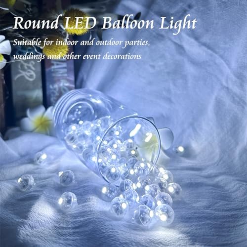 200pcs Balloon Lights Warm White&Cool White Mini Led Lights Round Long Standby Time Multicolor Ball Lamps Paper Lantern Balloon Liamps for Birthday Party Christmas Halloween Decoration - Image 4