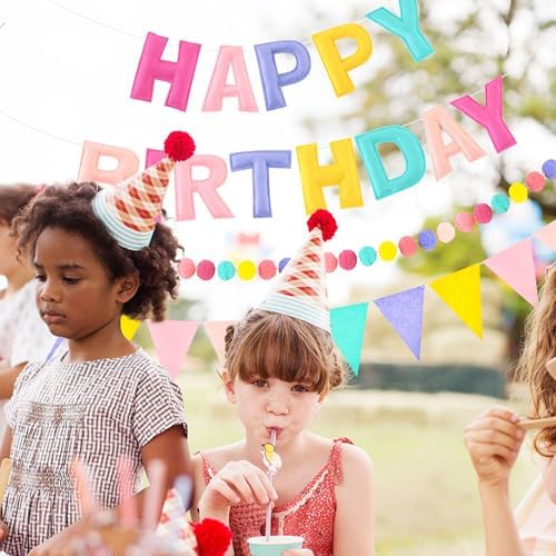 CANREVEL 3 PCS Pre-Strung 3D Happy Birthday Banner Decorations, Candy - Image 2