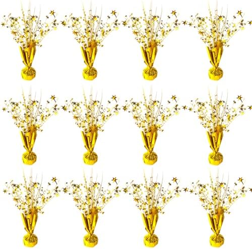 FUBININA Birthday Table Centerpiece Party Decoration Foil Spray Centerpiece by FUBININA