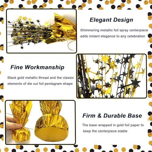 FUBININA Birthday Table Centerpiece Party Decoration Foil Spray Centerpiece - Image 3