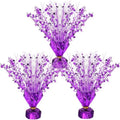Crowye 3 Pieces Metallic Foil Spray Centerpiece Birthday Table Decoration Star Burst Centerpieces Graduation Table Decor for Birthday 2026 Party Holiday(Purple) by Crowye