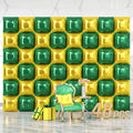 NISOCY 48PCS Christmas Balloon Green Gold Square Foil Balloon Wall Backdrop by NISOCY