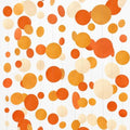 Orange Circle Dots Garland Gradient Polka Dot Hanging Paper Streamer for Wedding Bridal Shower Birthday Engagement Fall Autumn Harvest Thanksgiving Citrus Party Decorations Supplies by pinkblume