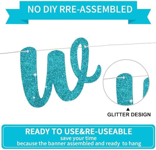 BEISHIDA Teal Blue We Appreciate You Banner - NO DIY Employee Appreciation for Office Party Decorations - Thank You for Employee, Teacher, Doctor, Nurse, Staff - Image 3