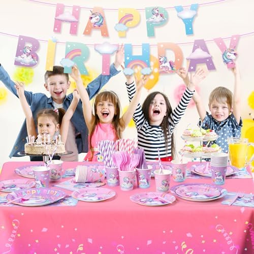 171Pcs Unicorn Birthday Party Decorations, Unicorn Birthday Party Supplies - Image 5