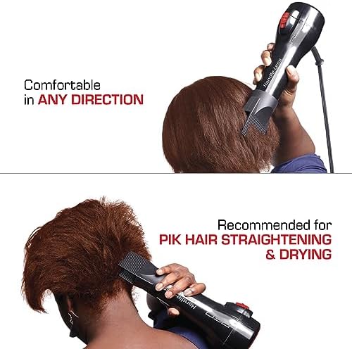 RED by Kiss Handle-Less 2200W Ceramic Tourmaline Hair Dryer, 3 Heat Settings, Pro Blow Dryer with Comb Attachment, Ionic for Frizz-Free Shine, Detangler & Straightening for 4C - Image 6
